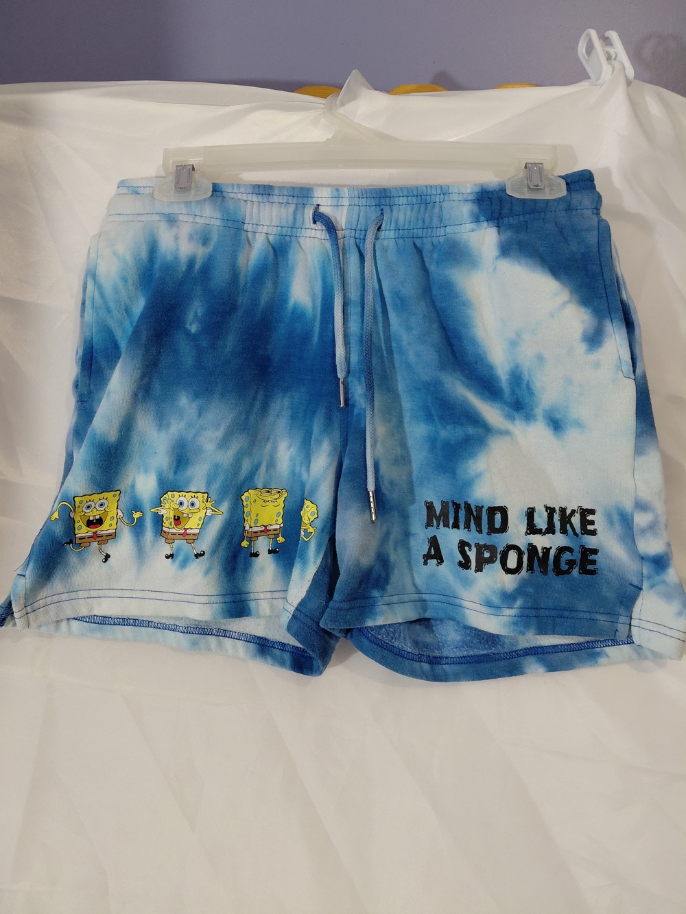 Nickelodeon Blue Tie-Dye SpongeBob 'Mind Like A Sponge' Athletic Shorts
